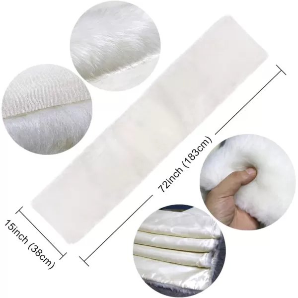 OurWarm Christmas Table Runner 72 x 15 Inch Snowy White Faux Fur Table Runner for Christmas Table DecorationsOurWarm Christmas Table Runner 72 x 15 Inch Snowy White Faux Fur Table Runner for Christmas Table Decorations