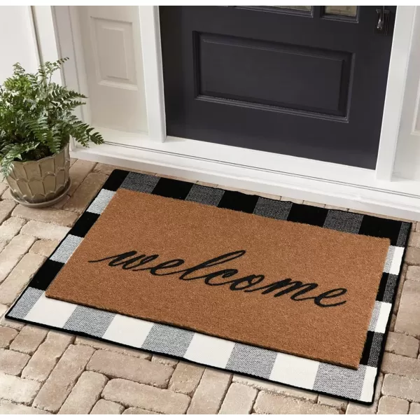 OurWarm Welcome Mats for Front Door Entryway Welcome Doormat with Thickened NonSlip PVC Backing for Outdoor and Indoor Use 16 x 30 Inch Coir Layered Door Mats for Front Porch Farmhouse DecorOurWarm Welcome Mats for Front Door Entryway Welcome Doormat with Thickened NonSlip PVC Backing for Outdoor and Indoor Use 16 x 30 Inch Coir Layered Door Mats for Front Porch Farmhouse Decor