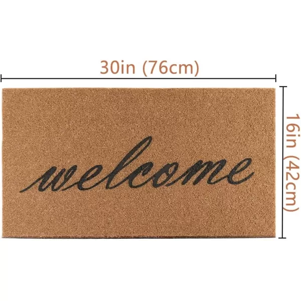 OurWarm Welcome Mats for Front Door Entryway Welcome Doormat with Thickened NonSlip PVC Backing for Outdoor and Indoor Use 16 x 30 Inch Coir Layered Door Mats for Front Porch Farmhouse DecorOurWarm Welcome Mats for Front Door Entryway Welcome Doormat with Thickened NonSlip PVC Backing for Outdoor and Indoor Use 16 x 30 Inch Coir Layered Door Mats for Front Porch Farmhouse Decor