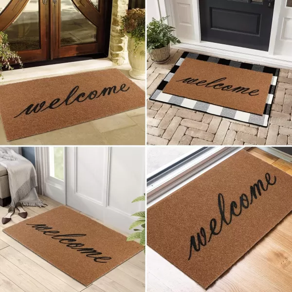 OurWarm Welcome Mats for Front Door Entryway Welcome Doormat with Thickened NonSlip PVC Backing for Outdoor and Indoor Use 16 x 30 Inch Coir Layered Door Mats for Front Porch Farmhouse DecorOurWarm Welcome Mats for Front Door Entryway Welcome Doormat with Thickened NonSlip PVC Backing for Outdoor and Indoor Use 16 x 30 Inch Coir Layered Door Mats for Front Porch Farmhouse Decor