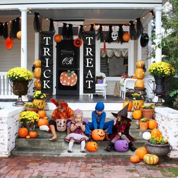 PartyTalk 3pcs Trick or Treat Halloween Banner Outdoor Halloween Hanging Sign for Home Office Porch Front Door Indoor amp Outdoor Halloween Decorations Waterproof Sun amp Wind ResistantPartyTalk 3pcs Trick or Treat Halloween Banner Outdoor Halloween Hanging Sign for Home Office Porch Front Door Indoor amp Outdoor Halloween Decorations Waterproof Sun amp Wind Resistant