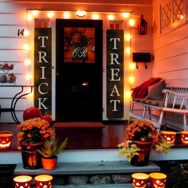 PartyTalk 3pcs Trick or Treat Halloween Banner Outdoor Halloween Hanging Sign for Home Office Porch Front Door Indoor amp Outdoor Halloween Decorations Waterproof Sun amp Wind ResistantPartyTalk 3pcs Trick or Treat Halloween Banner Outdoor Halloween Hanging Sign for Home Office Porch Front Door Indoor amp Outdoor Halloween Decorations Waterproof Sun amp Wind Resistant