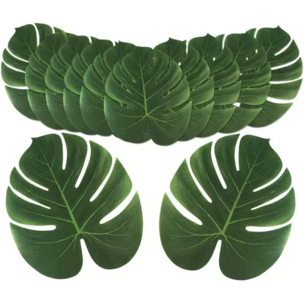 OurWarm 24pcs Large Artificial Tropical Palm Leaves Faux Safari Leaves Monstera Fake Leaves Hawaiian Luau Party Jungle Beach Theme Decorations for Birthday Party Safari Table Decorations SuppliesOurWarm 24pcs Large Artificial Tropical Palm Leaves Faux Safari Leaves Monstera Fake Leaves Hawaiian Luau Party Jungle Beach Theme Decorations for Birthday Party Safari Table Decorations Supplies