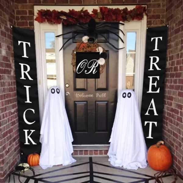 OurWarm 3pcs Trick or Treat Halloween Banner for Home IndoorOutdoor Halloween Hanging Sign for Office Door Porch Front Halloween Decorations Strong Wind ResistanceOurWarm 3pcs Trick or Treat Halloween Banner for Home IndoorOutdoor Halloween Hanging Sign for Office Door Porch Front Halloween Decorations Strong Wind Resistance