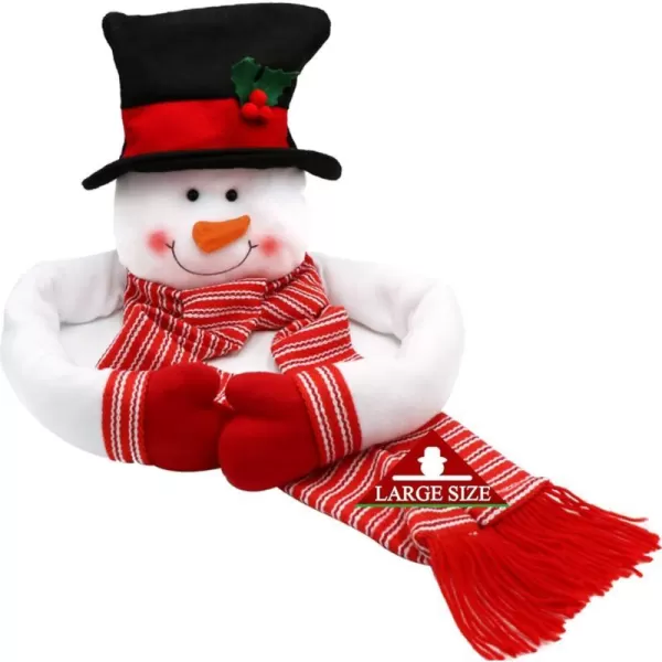 OurWarm Christmas Tree Topper Snowman Hugger with Large Hat Shawl and Poseable Arms Holiday Decorations Winter Wonderland Decoration Xmas Party SuppliesOurWarm Christmas Tree Topper Snowman Hugger with Large Hat Shawl and Poseable Arms Holiday Decorations Winter Wonderland Decoration Xmas Party Supplies