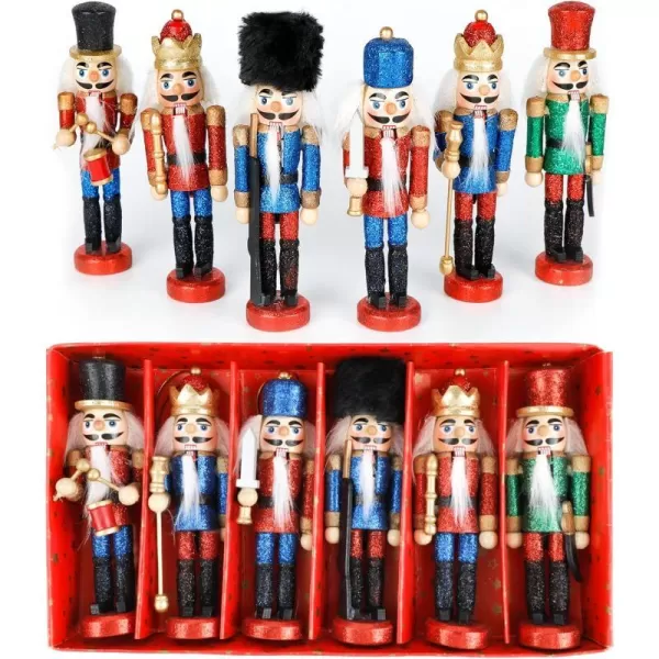 OurWarm Nutcracker Christmas Decorations 6Pcs Christmas Nutcrackers Ornaments Sparkle Nutcrackers Figures for Christmas Tree Ornaments Birthday Gift Home Party Xmas DecorationsOurWarm Nutcracker Christmas Decorations 6Pcs Christmas Nutcrackers Ornaments Sparkle Nutcrackers Figures for Christmas Tree Ornaments Birthday Gift Home Party Xmas Decorations