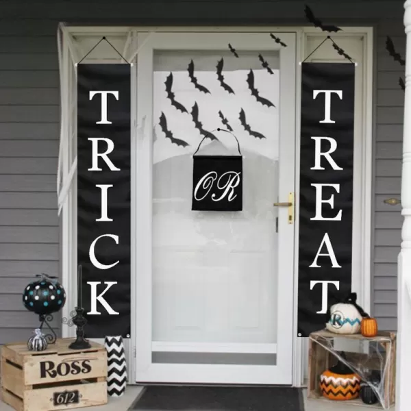 PartyTalk 3pcs Trick or Treat Halloween Banner Outdoor Halloween Hanging Sign for Home Office Porch Front Door Indoor amp Outdoor Halloween Decorations Waterproof Sun amp Wind ResistantPartyTalk 3pcs Trick or Treat Halloween Banner Outdoor Halloween Hanging Sign for Home Office Porch Front Door Indoor amp Outdoor Halloween Decorations Waterproof Sun amp Wind Resistant