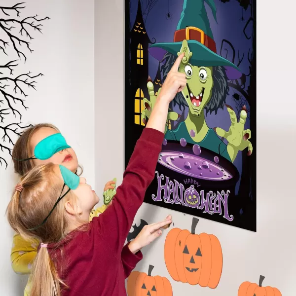 OurWarm Thanksgiving Party Games Kids Pin The Pilgrimage Hat on The Turkey Game Funny Fall Festival Games for Kids Thanksgiving Turkey Pin Game Turkey Party Supplies ActivitiesWitch 1