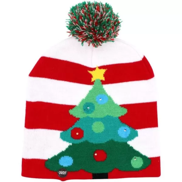 OurWarm Funny Christmas Hats Adults and Kids Elf Hats for Adults 3 or 8 Pcs Christmas Knit Beanie Holiday Hat for WomenRed