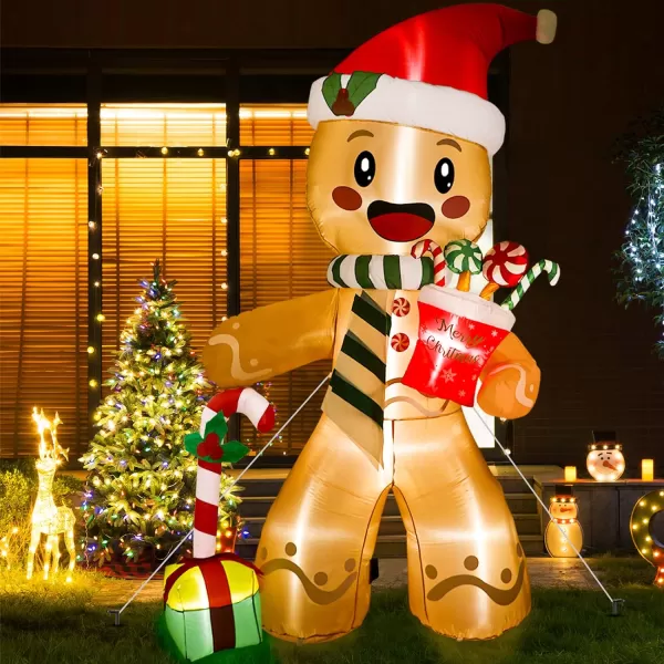 OurWarm 10FT Halloween Inflatables Outdoor Decorations Owl Halloween Inflatable Archway Blow Up Yard Decorations with LED Lights Arch Inflatable Halloween Decorations for Outdoor Party Yard Decor2Christmas Inflatables