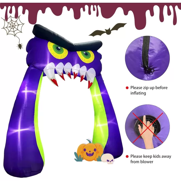 OurWarm 10FT Halloween Inflatables Outdoor Decorations Owl Halloween Inflatable Archway Blow Up Yard Decorations with LED Lights Arch Inflatable Halloween Decorations for Outdoor Party Yard DecorOwl Archway Inflatable