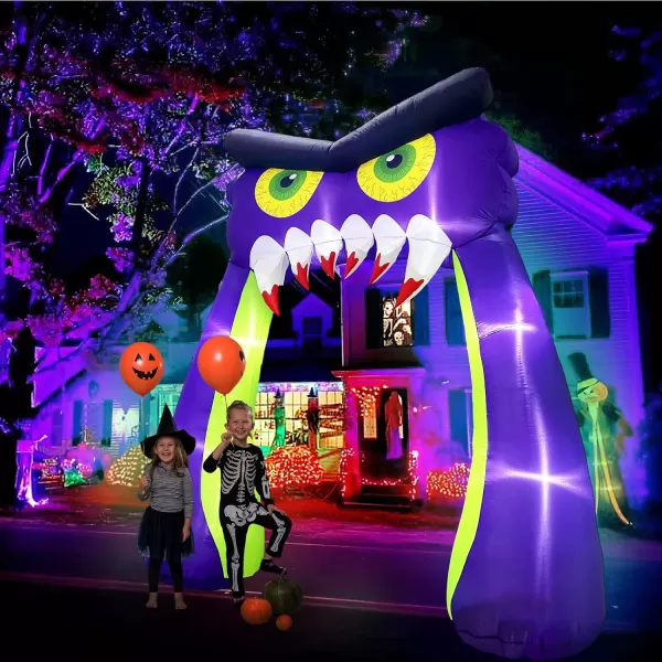 OurWarm 10FT Halloween Inflatables Outdoor Decorations Owl Halloween Inflatable Archway Blow Up Yard Decorations with LED Lights Arch Inflatable Halloween Decorations for Outdoor Party Yard DecorOwl Archway Inflatable