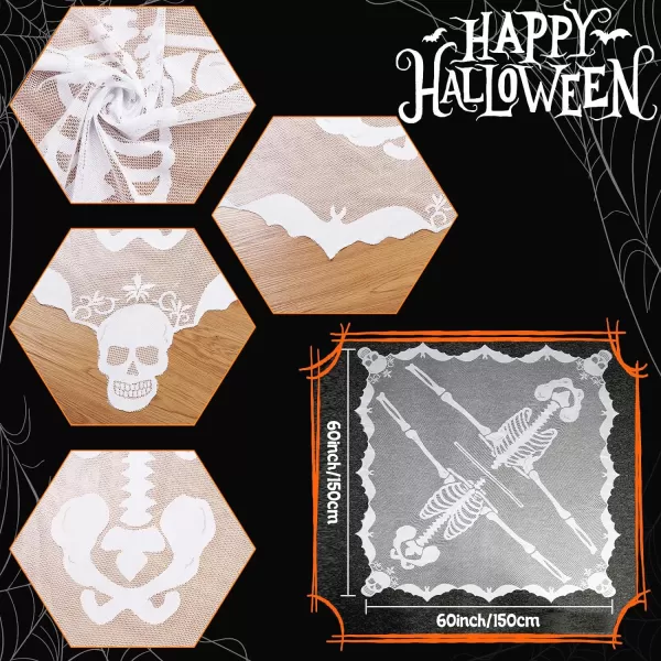 OurWarm White Lace Skeleton Poncho Halloween Poncho Halloween Costumes for Women Day of The Dead Costume 60 x 60 InchOurWarm White Lace Skeleton Poncho Halloween Poncho Halloween Costumes for Women Day of The Dead Costume 60 x 60 Inch