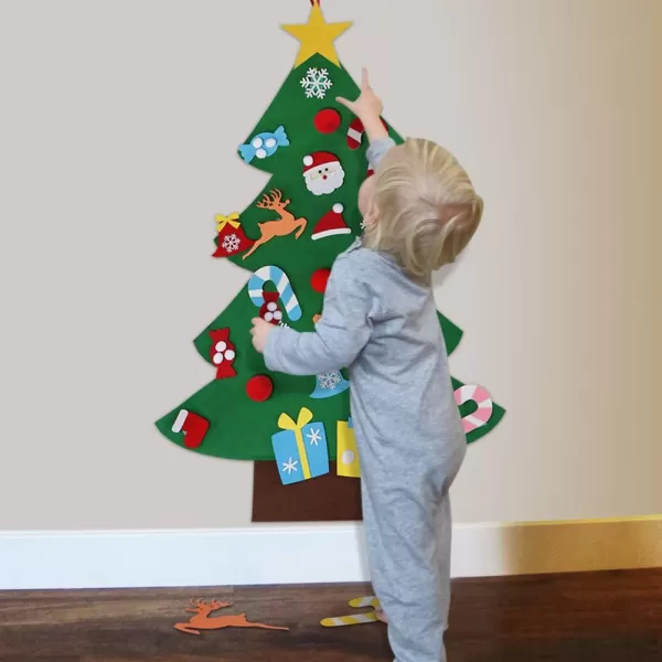 Aytai DIY Felt Christmas Tree Set with Ornaments for Kids Xmas Gifts New Year Door Wall Hanging DecorationsAytai DIY Felt Christmas Tree Set with Ornaments for Kids Xmas Gifts New Year Door Wall Hanging Decorations