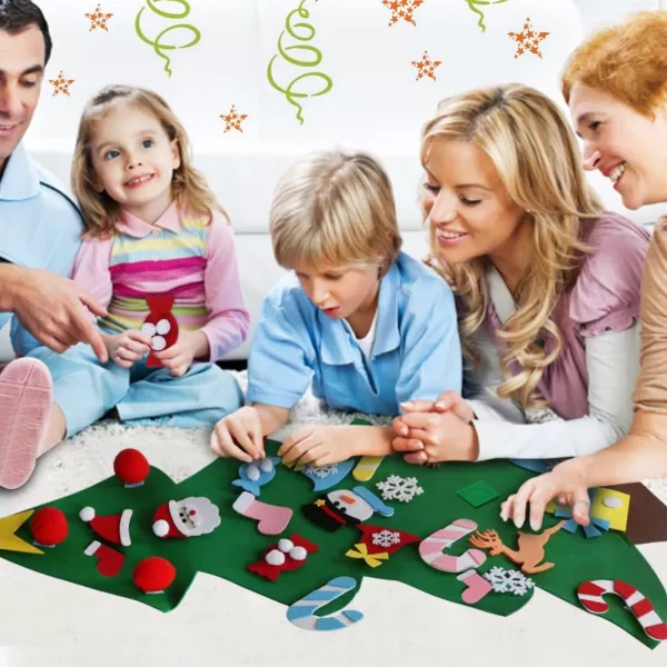 Aytai DIY Felt Christmas Tree Set with Ornaments for Kids Xmas Gifts New Year Door Wall Hanging DecorationsAytai DIY Felt Christmas Tree Set with Ornaments for Kids Xmas Gifts New Year Door Wall Hanging Decorations
