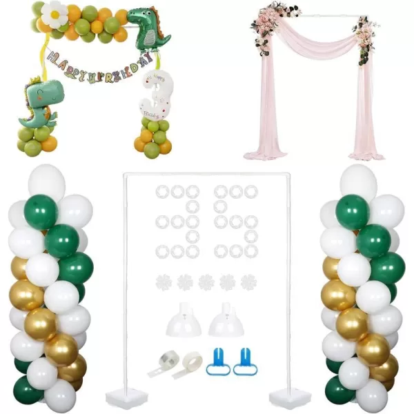 OurWarm Balloon Column Kit Set of 2 63 inch Balloon Column Stand with Base and Pole Adjustable Balloon Arch Tower Pillar Kit for Wedding Birthday Party Baby Shower Graduation DecorationsSquare balloon stand