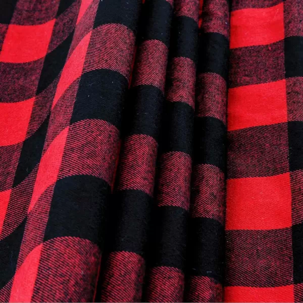 OurWarm Christmas Table Runner Cotton Burlap Buffalo Check Reversible Waterproof Red Black Plaid Table Runner for Christmas Holiday Table Decorations Birthday Party Supplies 14 x 108 Inch