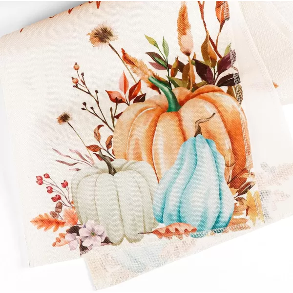 OurWarm Fall Table Runner 72 Inches Long Pumpkin Autumn Harvest Thanksgiving Table Runners Holiday Dining Room Kitchen Table Party Decorations 13 x 72 Inch