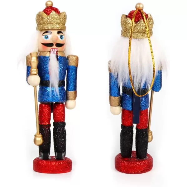OurWarm Nutcracker Christmas Decorations 6Pcs Christmas Nutcrackers Ornaments Sparkle Nutcrackers Figures for Christmas Tree Ornaments Birthday Gift Home Party Xmas Decorations