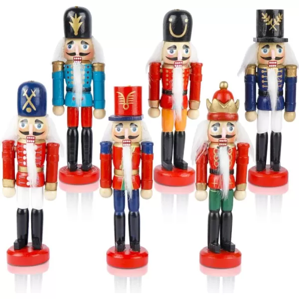 OurWarm Nutcracker Christmas Decorations 6Pcs Christmas Nutcrackers Ornaments Nutcracker Figures for Christmas Tree Ornaments Birthday Gift Home Party Xmas Decorations