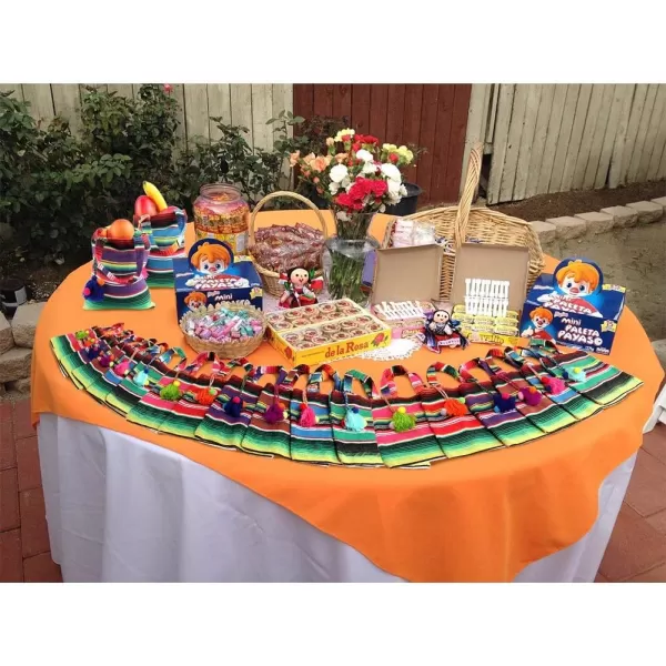 imageOurWarm 10 x 8 Inches Handwoven Mexican Tote Favor Bags Mexican Fiesta Party Bag with Colorful Tassels for Mexican Party Decorations Fiesta party supplies Set of 6