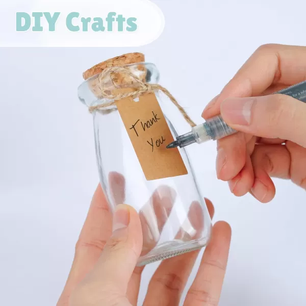 imageOurWarm 48PCS 25ml Clear Glass Bottles with Cork Stoppers Mini Small Vials for Wedding Favors DIY Crafts Baby Shower12pcs  100ml