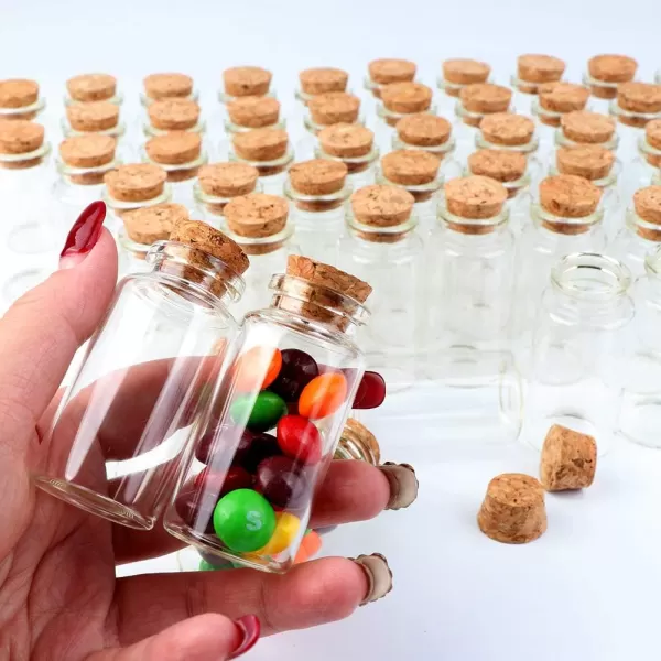 imageOurWarm 48PCS 25ml Clear Glass Bottles with Cork Stoppers Mini Small Vials for Wedding Favors DIY Crafts Baby Shower32pcs  40ml