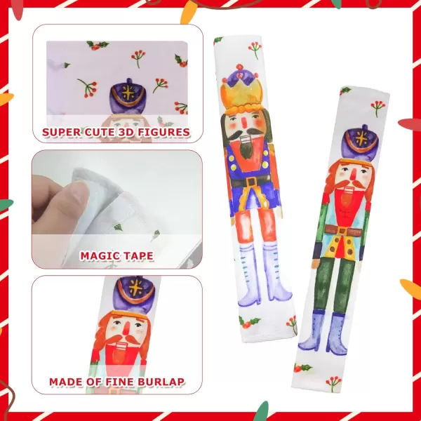 imageOurWarm Fall Refrigerator Handle Covers Set of 3 Fall Kitchen Decor Gnomes Fridge Handle Covers Appliance Handle Covers for Microwave Oven Fall Thanksgiving Decorations4pcs Nutcracker