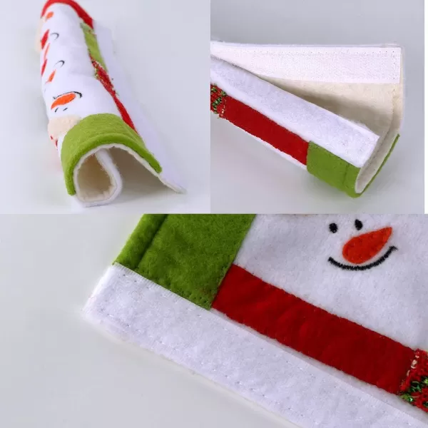 imageOurWarm Christmas Refrigerator Handle Covers Set of 8 Christmas Kitchen Decor Snowman Fridge Door Handle Cover Appliance Handle Covers for Christmas Decorations4 Pieces