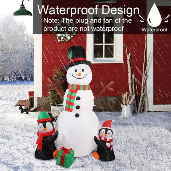 imageOurWarm 10FT Christmas Inflatables Gingerbread House Decorations Outdoor Christmas Decorations Builtin LED Gingerbread Christmas Decor for Blow Up Yard DecorationsSnowman