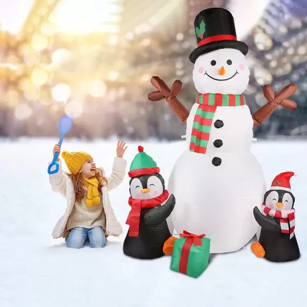 imageOurWarm 10FT Christmas Inflatables Gingerbread House Decorations Outdoor Christmas Decorations Builtin LED Gingerbread Christmas Decor for Blow Up Yard DecorationsSnowman