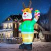 imageOurWarm 10 FT Giant Christmas Inflatables Standing Reindeer Christmas Decor Christmas Inflatable Outdoor Decoration with LEDs Christmas Blow Ups Outdoor Christmas Decorations for Yard Lawn Garden
