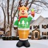 imageOurWarm 10 FT Giant Christmas Inflatables Standing Reindeer Christmas Decor Christmas Inflatable Outdoor Decoration with LEDs Christmas Blow Ups Outdoor Christmas Decorations for Yard Lawn Garden