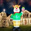 imageOurWarm 10 FT Giant Christmas Inflatables Standing Reindeer Christmas Decor Christmas Inflatable Outdoor Decoration with LEDs Christmas Blow Ups Outdoor Christmas Decorations for Yard Lawn Garden