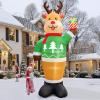 imageOurWarm 10 FT Giant Christmas Inflatables Standing Reindeer Christmas Decor Christmas Inflatable Outdoor Decoration with LEDs Christmas Blow Ups Outdoor Christmas Decorations for Yard Lawn Garden