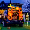 imageOurWarm 4FT Trunk or Treat Car Decorations Kit Halloween Car Decoration Blow Ups Stacked Pumpkin Arch ampamp Cross with LED Lights for SUV Truck Yard Garden Halloween Inflatable Outdoor Decoration
