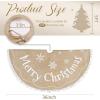 imageOurWarm Christmas Tree Skirt 48 Inches Burlap Tree Skirt for Artificial Trees Printed with Snowflakes and Merry Christmas Brown Rustic Tree Skirt for Christmas Decorations New Year Holiday Party36 inch