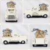 imageOurWarm Coffee Decor for Coffee Bar White Metal Truck Decor with Coffee Beans Burlap Sack Vintage Pickup Coffee Station Decor for Rustic Farmhouse Country Home Kitchen Tabletop Decorations