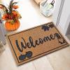 imageOurWarm Fall Door Mat Outdoor Welcome Mat for Front Door Entryway Halloween Doormat with NonSlip PVC Backing 30 x17 Coir Funny Door mats Front Door Rug Fall Decorations for Home Entryway Indoor