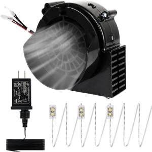 imageOurWarm 1A Replacement Air Blower for Inflatables Inflatable Fan Motor with 125A Adapter and 3 LED Lights Suitable for 3ft8ft Halloween Thanksgiving Christmas Blow Up Yard Decorations Outdoor
