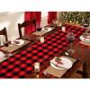imageOurWarm 6pcs Buffalo Plaid Placemats Red and Black Buffalo Check Placemats Reversible Cotton Burlap Christmas Placemats for Home Holiday Christmas Table Decorations 12 x 18 Inch