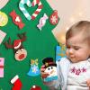 imageOurWarm DIY Felt Christmas Tree for Kids 3ft Christmas Decorations for Toddlers with 30pcs Glitter Ornaments Felt Xmas Tree for Kids Christmas Door Wall Hanging Decorations