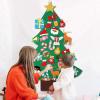 imageOurWarm DIY Felt Christmas Tree for Kids 3ft Christmas Decorations for Toddlers with 30pcs Glitter Ornaments Felt Xmas Tree for Kids Christmas Door Wall Hanging Decorations
