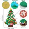 imageOurWarm DIY Felt Christmas Tree for Kids 3ft Christmas Decorations for Toddlers with 30pcs Glitter Ornaments Felt Xmas Tree for Kids Christmas Door Wall Hanging Decorations