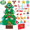 imageOurWarm DIY Felt Christmas Tree for Kids 3ft Christmas Decorations for Toddlers with 30pcs Glitter Ornaments Felt Xmas Tree for Kids Christmas Door Wall Hanging Decorations