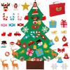 imageOurWarm DIY Felt Christmas Tree for Kids 3ft Christmas Decorations for Toddlers with 30pcs Glitter Ornaments Felt Xmas Tree for Kids Christmas Door Wall Hanging Decorations