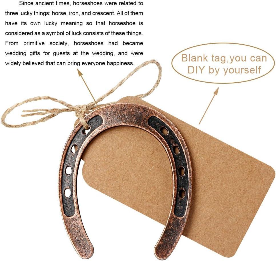 imageOurWarm 10PCS Gold Horseshoe Decor Wedding Favors with Black ampamp White Tags and Ribbon Stunning Horse Shoes Good Lucky Gifts for Wedding Birthday Kentucky Derby Party DecorationsBronze