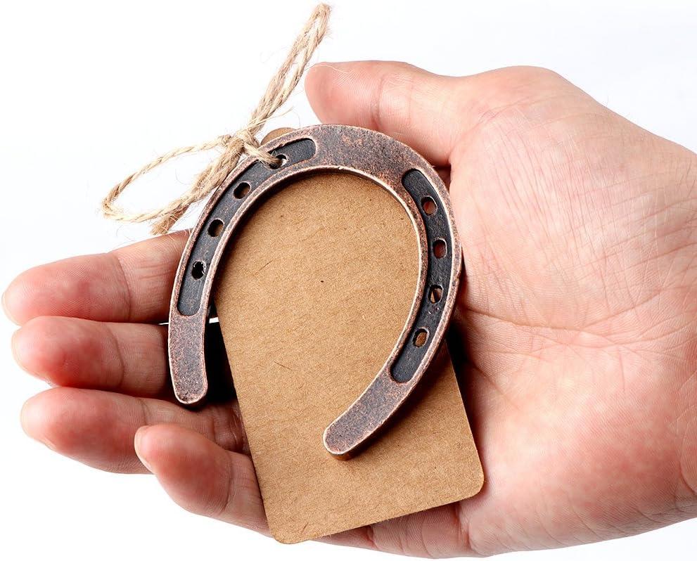 imageOurWarm 10PCS Gold Horseshoe Decor Wedding Favors with Black ampamp White Tags and Ribbon Stunning Horse Shoes Good Lucky Gifts for Wedding Birthday Kentucky Derby Party DecorationsBronze