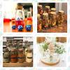 imageOurWarm 12 Pack Mini Jars with Lids 17OZ Small Glass Bottles with Cork Tag Label and Twine Versatile Small Glass Jars for Candy Potion Spice DIY Crafts Gift Birthday Wedding Party Decorations12pcs  100ml