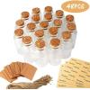 imageOurWarm 12 Pack Mini Jars with Lids 17OZ Small Glass Bottles with Cork Tag Label and Twine Versatile Small Glass Jars for Candy Potion Spice DIY Crafts Gift Birthday Wedding Party Decorations48pcs  25ml